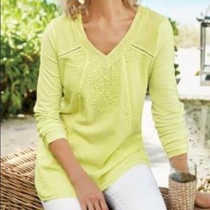 Soft Surroundings Azulle Pullover Blouse